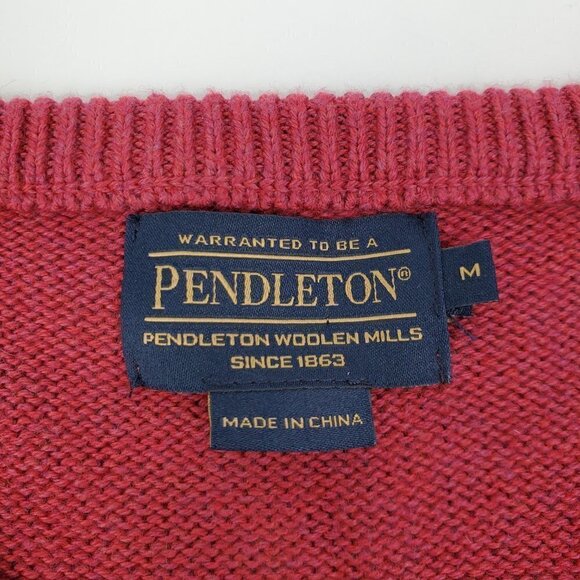 Pendleton Cotton Cashmere Sweater Pullover Long Sleeve Men's Medium - Picture 2 of 9